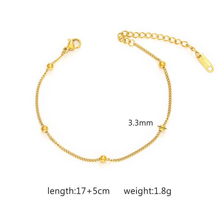 Stainless Steel Waterproof Tarnish-Free All Different Chain Bracelet
