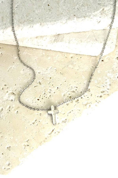 Petite Gold-Dipped Cross Necklace
