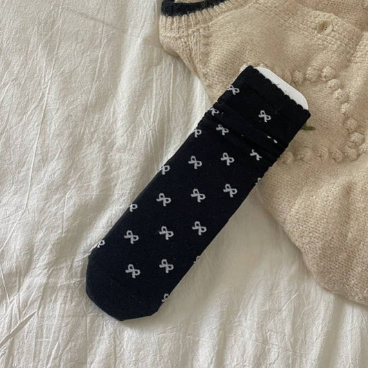 MULTI BOW MID CALF LENGTH SOCKS