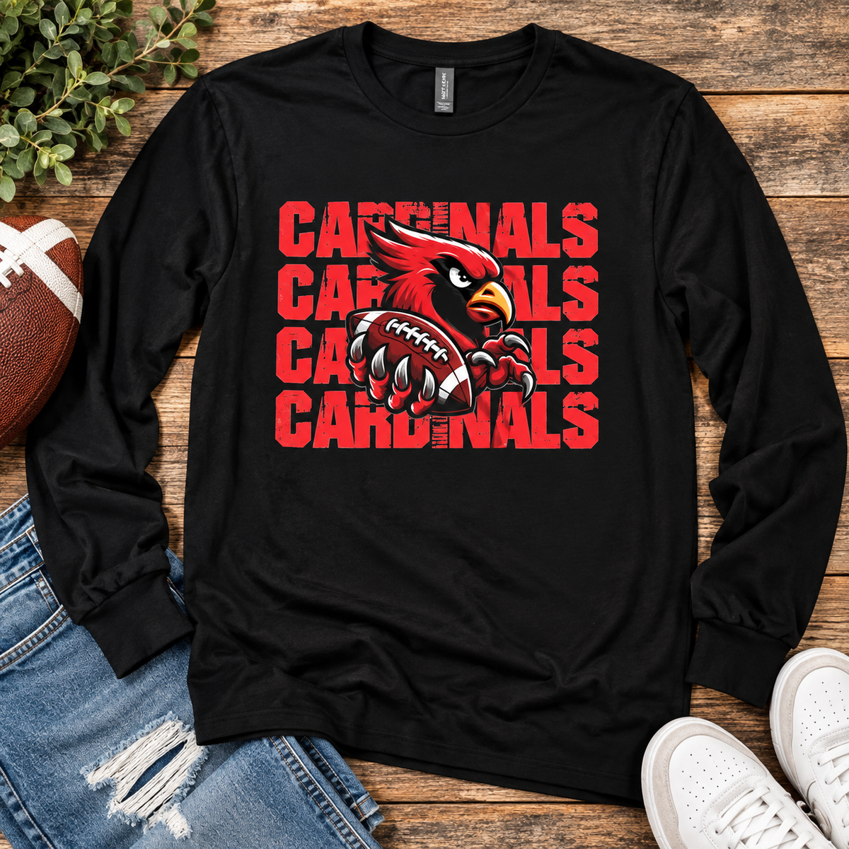 Cardinals Football Long Sleeve Shirt