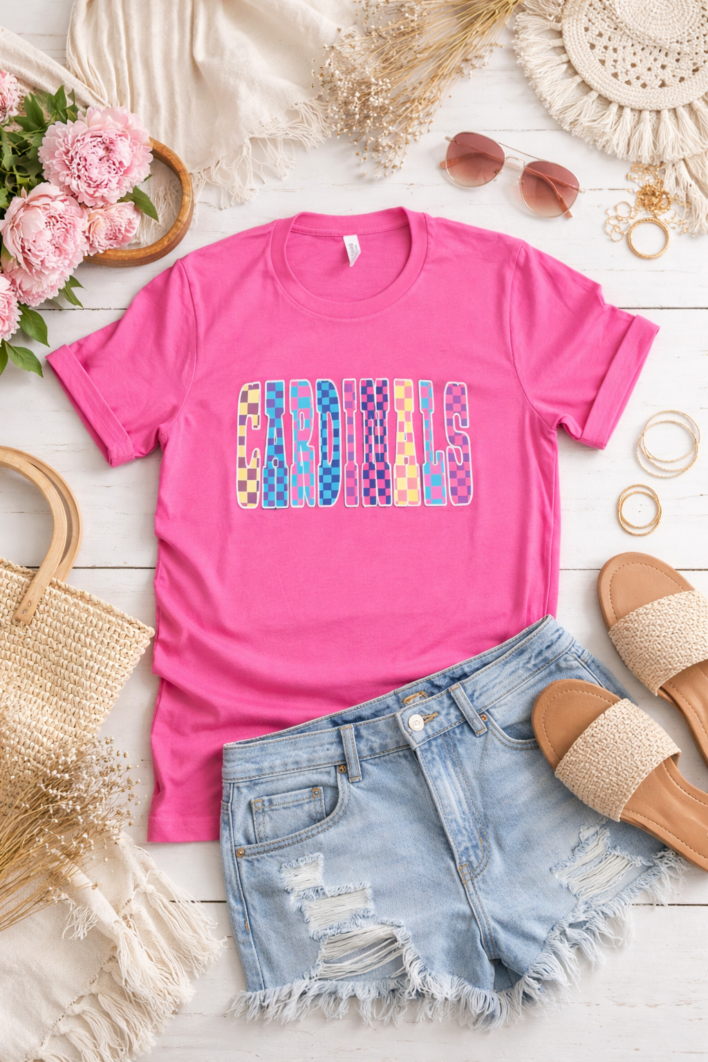 Cardinals Retro Check Tee Shirt