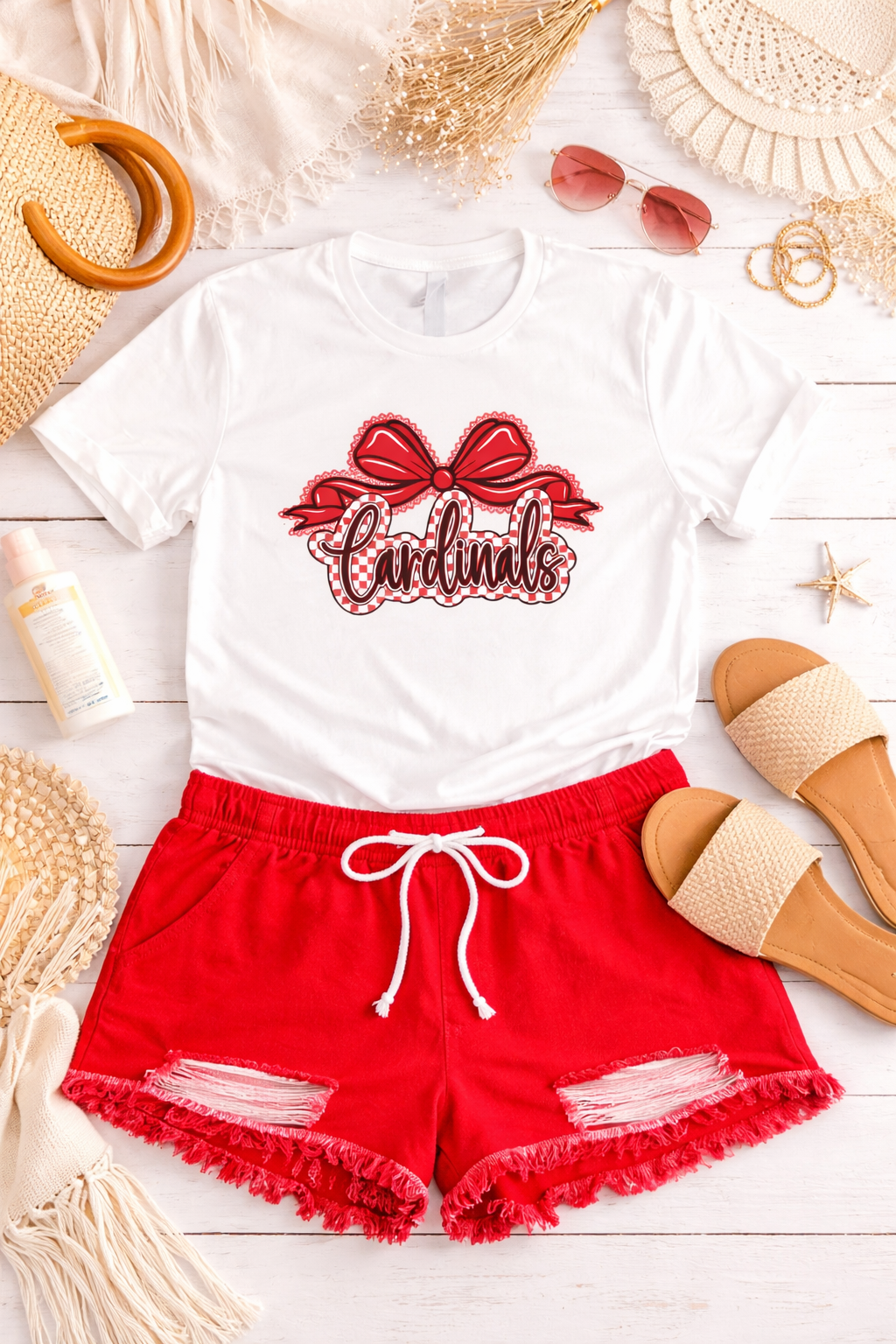 Cardinals Bow Graphic Tee Shirt