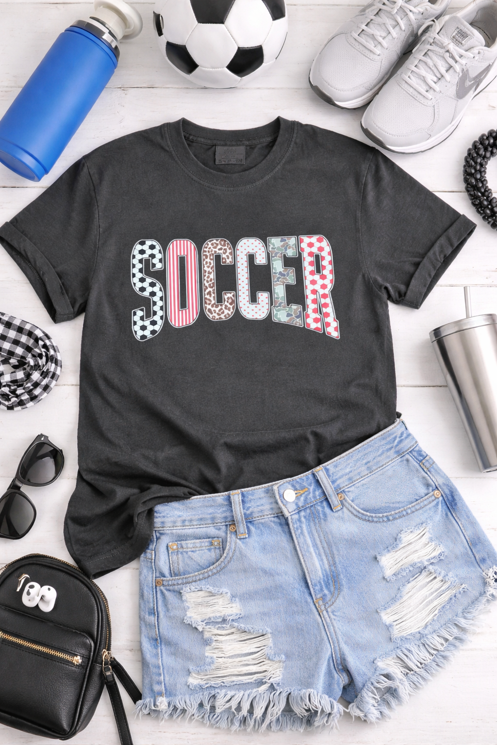 Soccer Graphic Tee Shirt – Charcoal