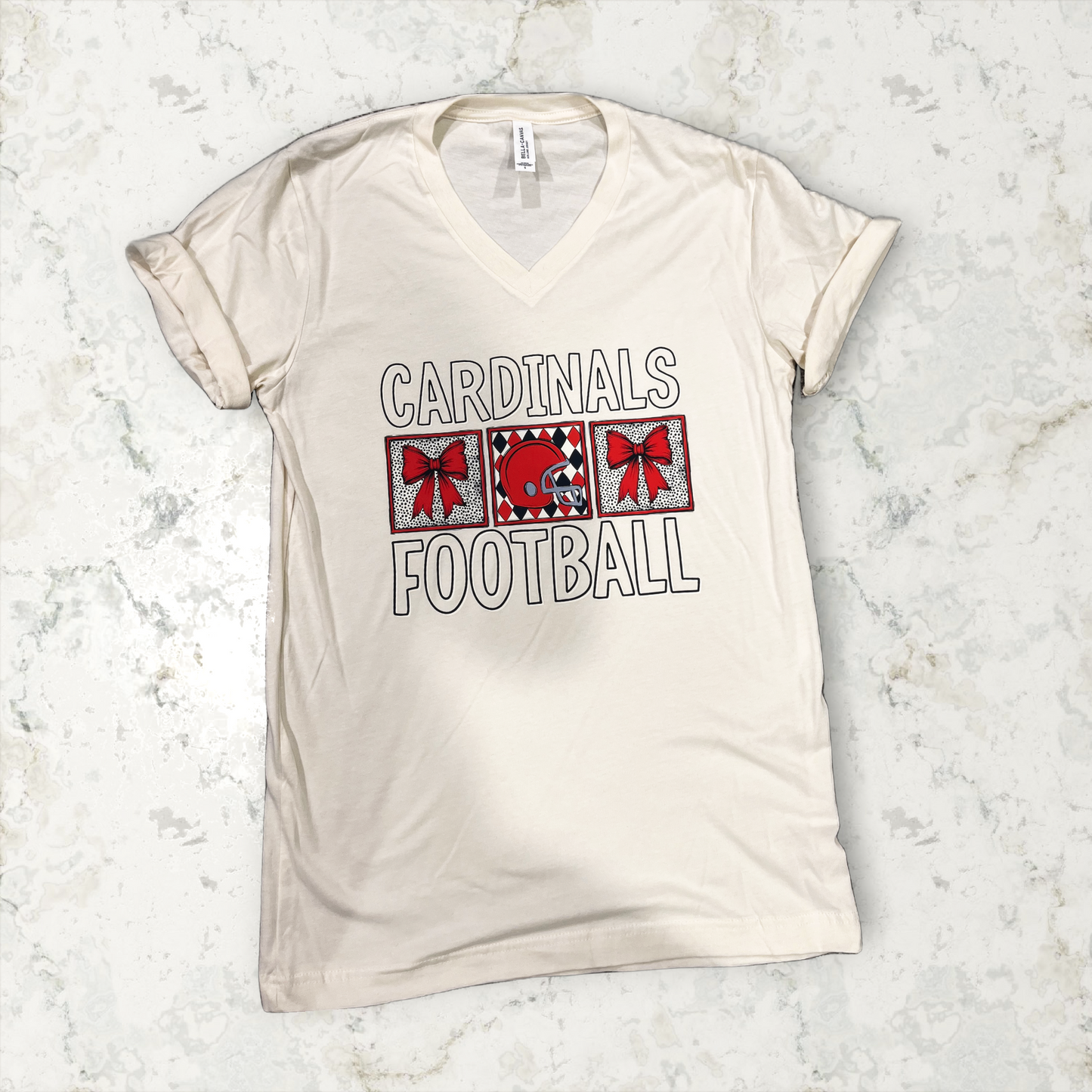 Cards Football V-Neck T-Shirt