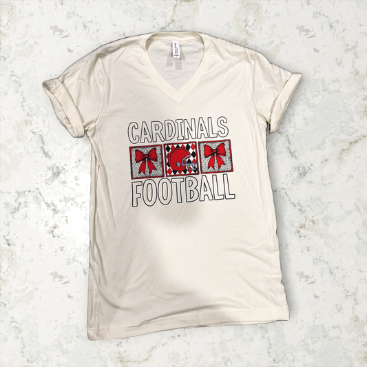 Cards Football V-Neck T-Shirt