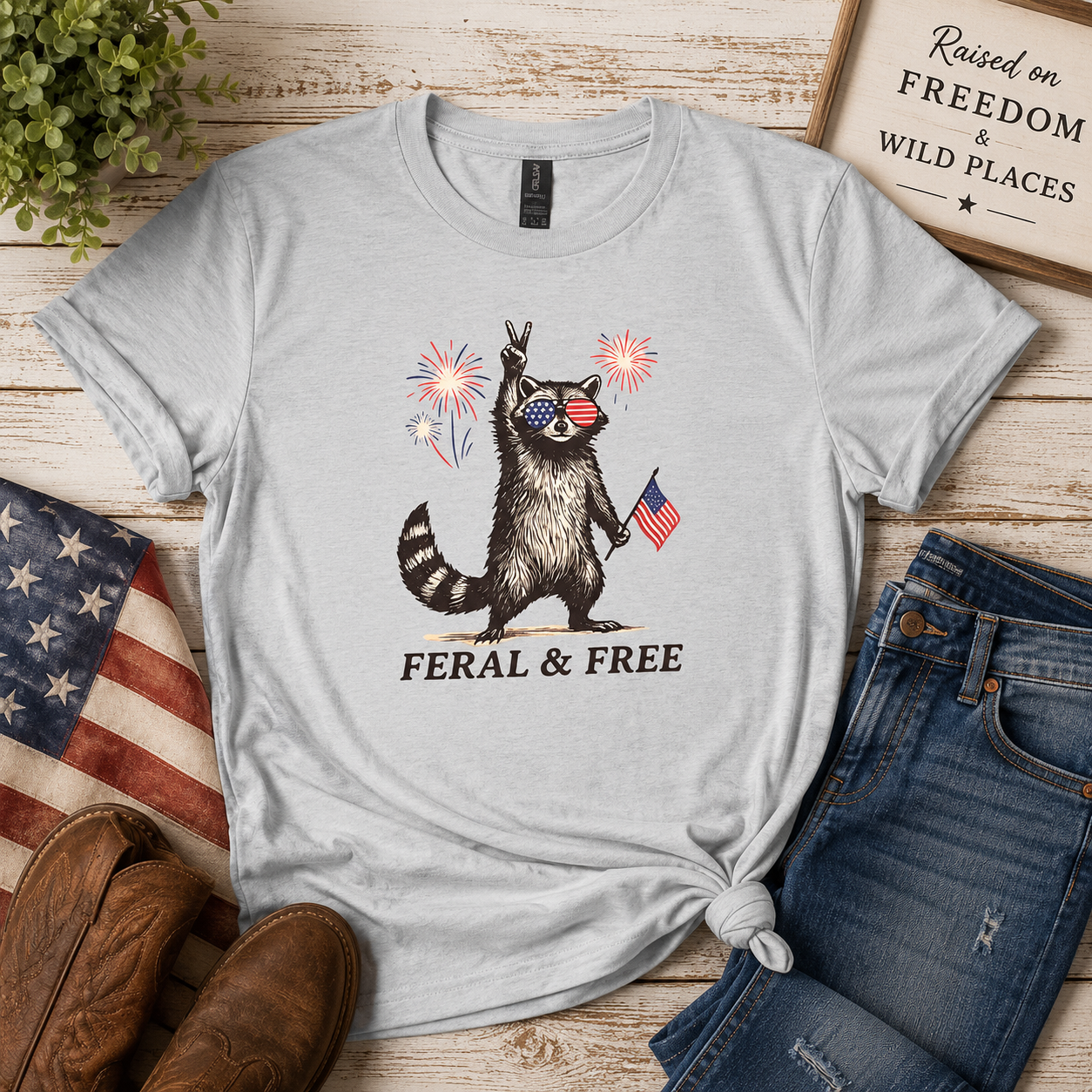 Kids Feral and Free Tshirt