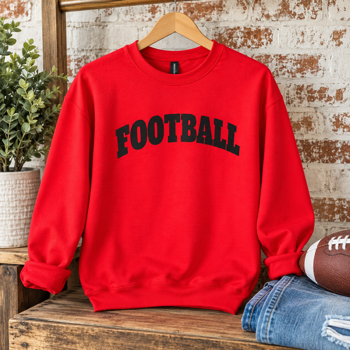 Red Football Sweatshirt