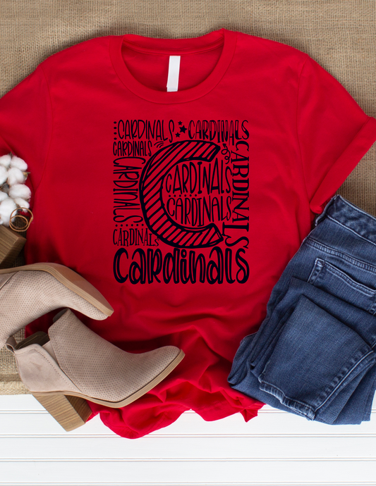 Cardinal Typography Tshirt