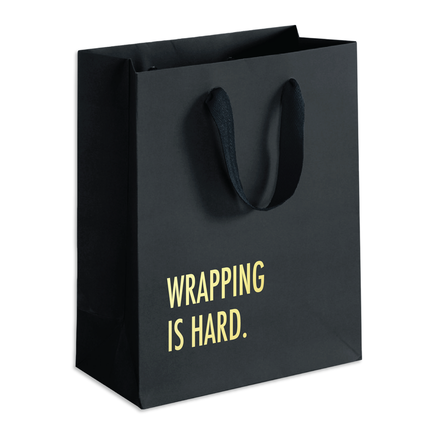 Wrapping is Hard Gift Bag (Black)