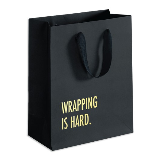 Wrapping is Hard Gift Bag (Black)