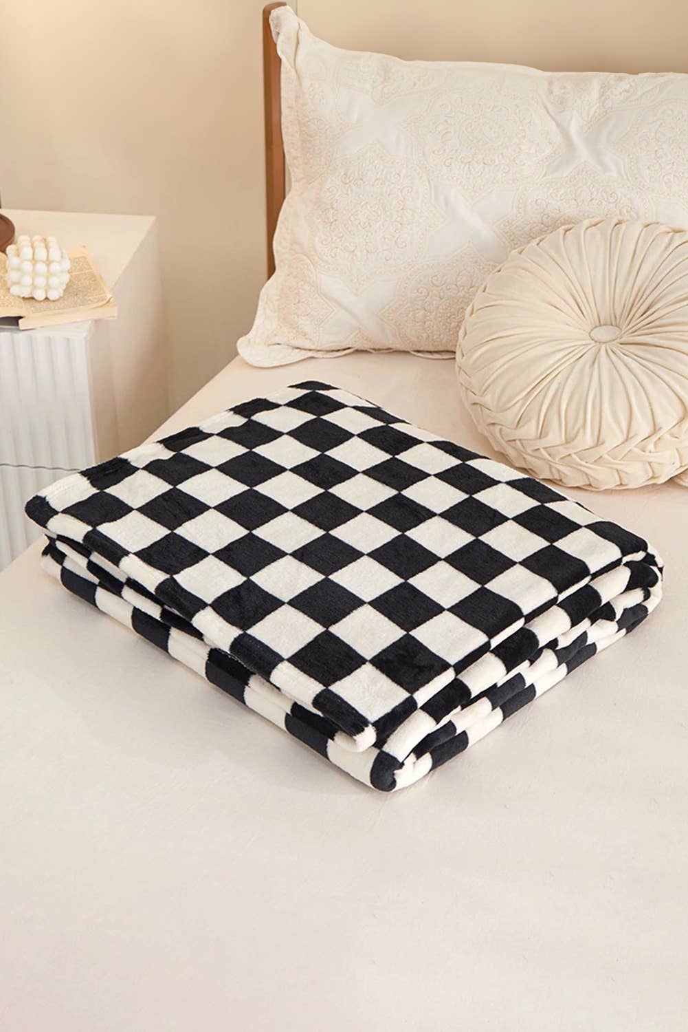 Checkerboard Printed Soft Throw Blanket 120*200cm