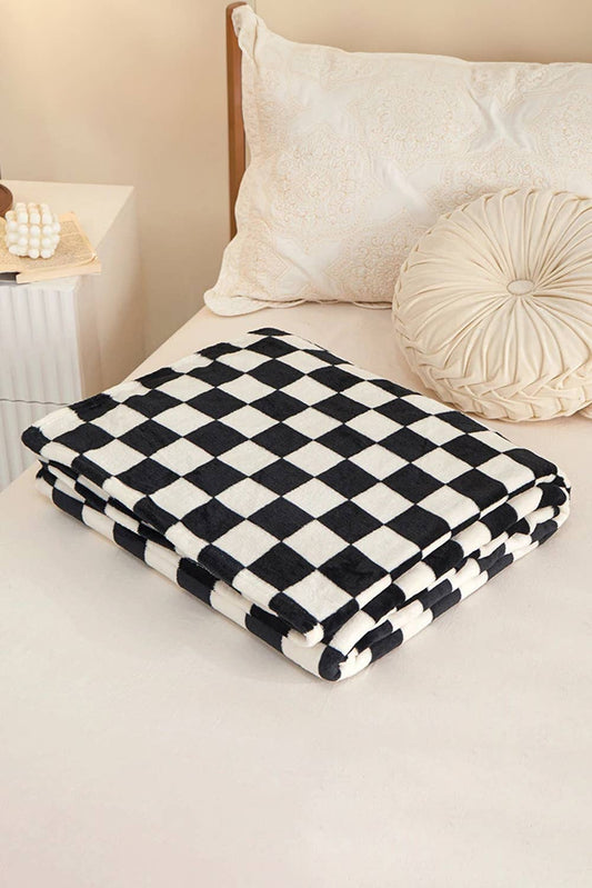 Checkerboard Printed Soft Throw Blanket 120*200cm