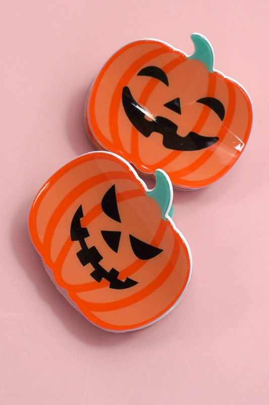 Halloween Pumpkin Hair Claw Clips
