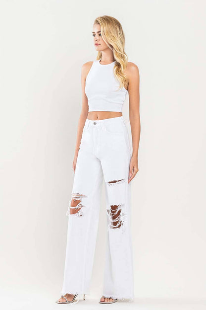 90'S VINTAGE SUPER HIGH RISE LOOSE JEANS
