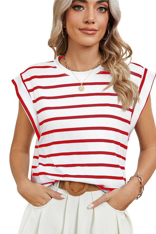 Striped Raglan Sleeve Tee