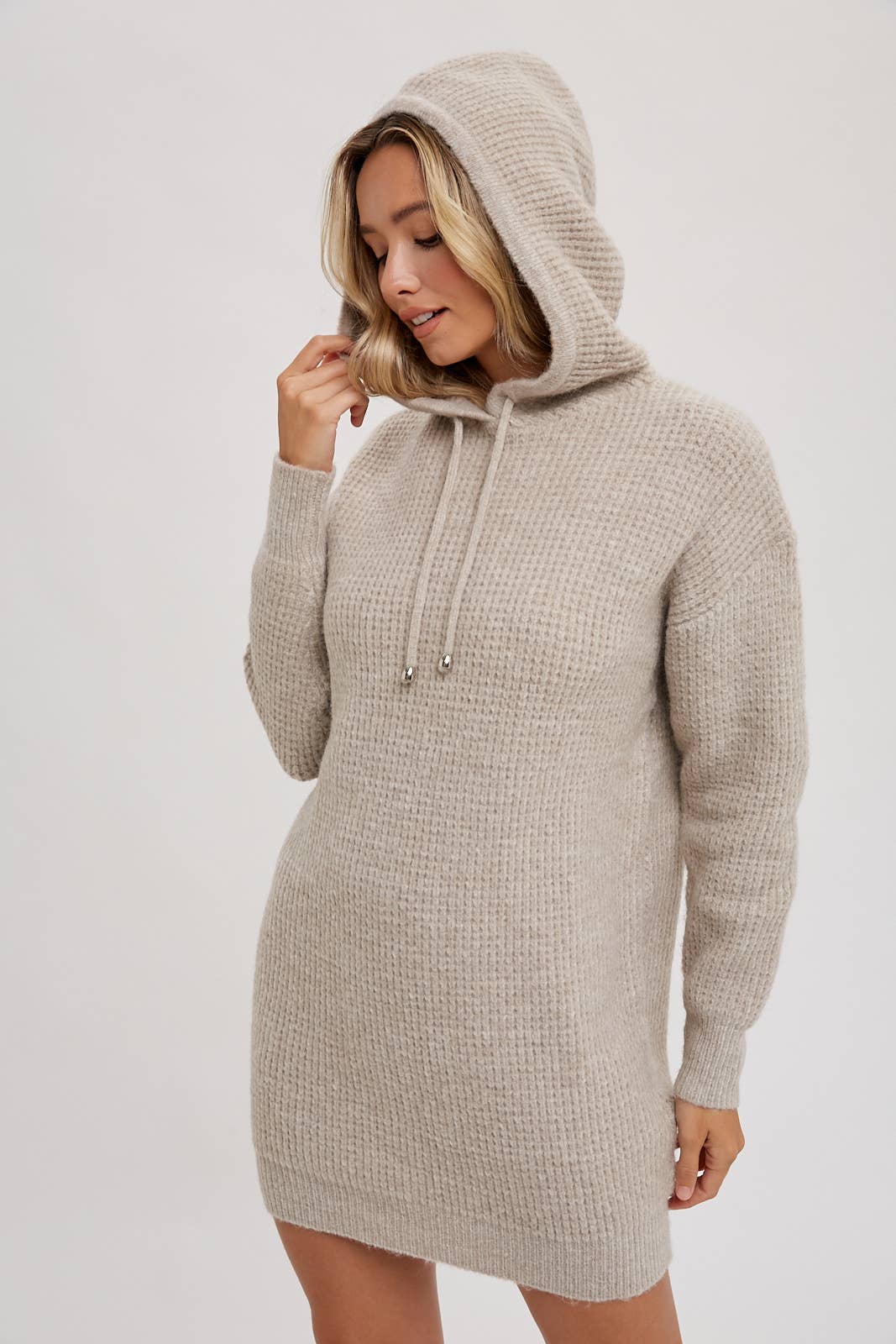 CHUNKY WAFFLE HOODIE TUNIC