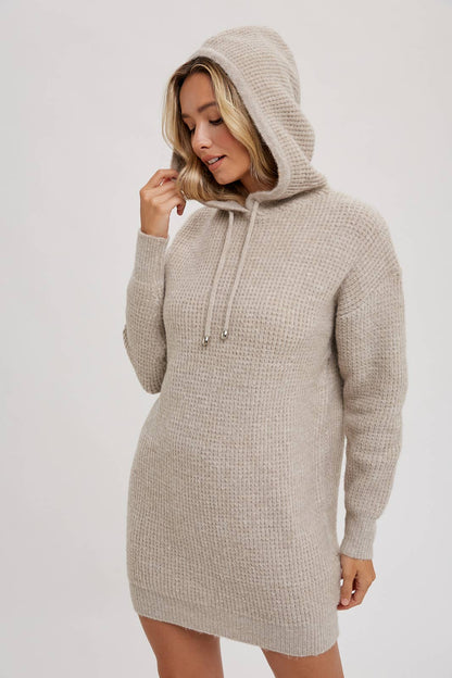CHUNKY WAFFLE HOODIE TUNIC