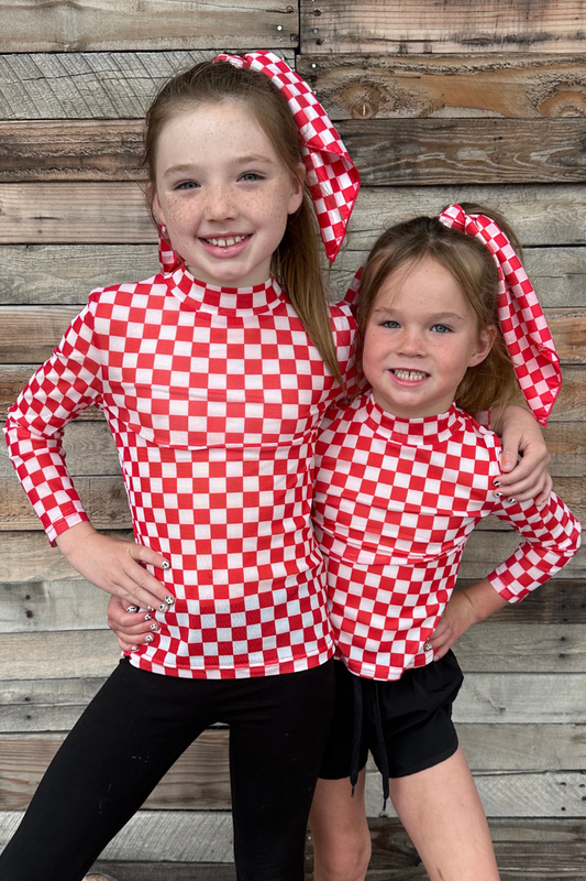 Pep Rally Mesh Top Red Kids