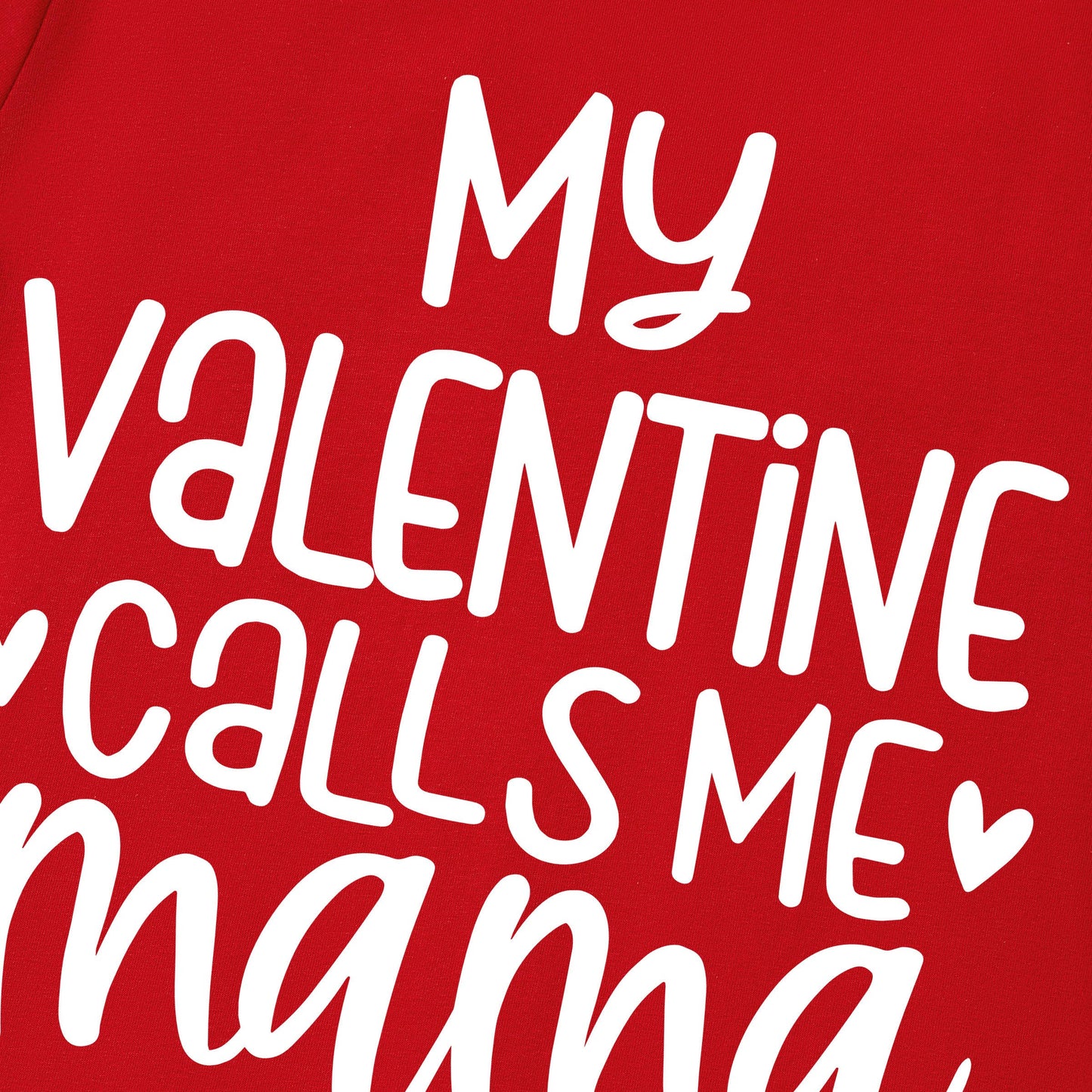Valentine's Day Mommy and Me Cotton Letter Short-sleeve Top