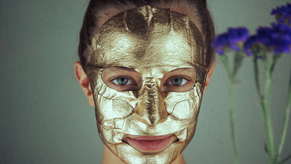 24K Gold Metallic Foil Face Mask
