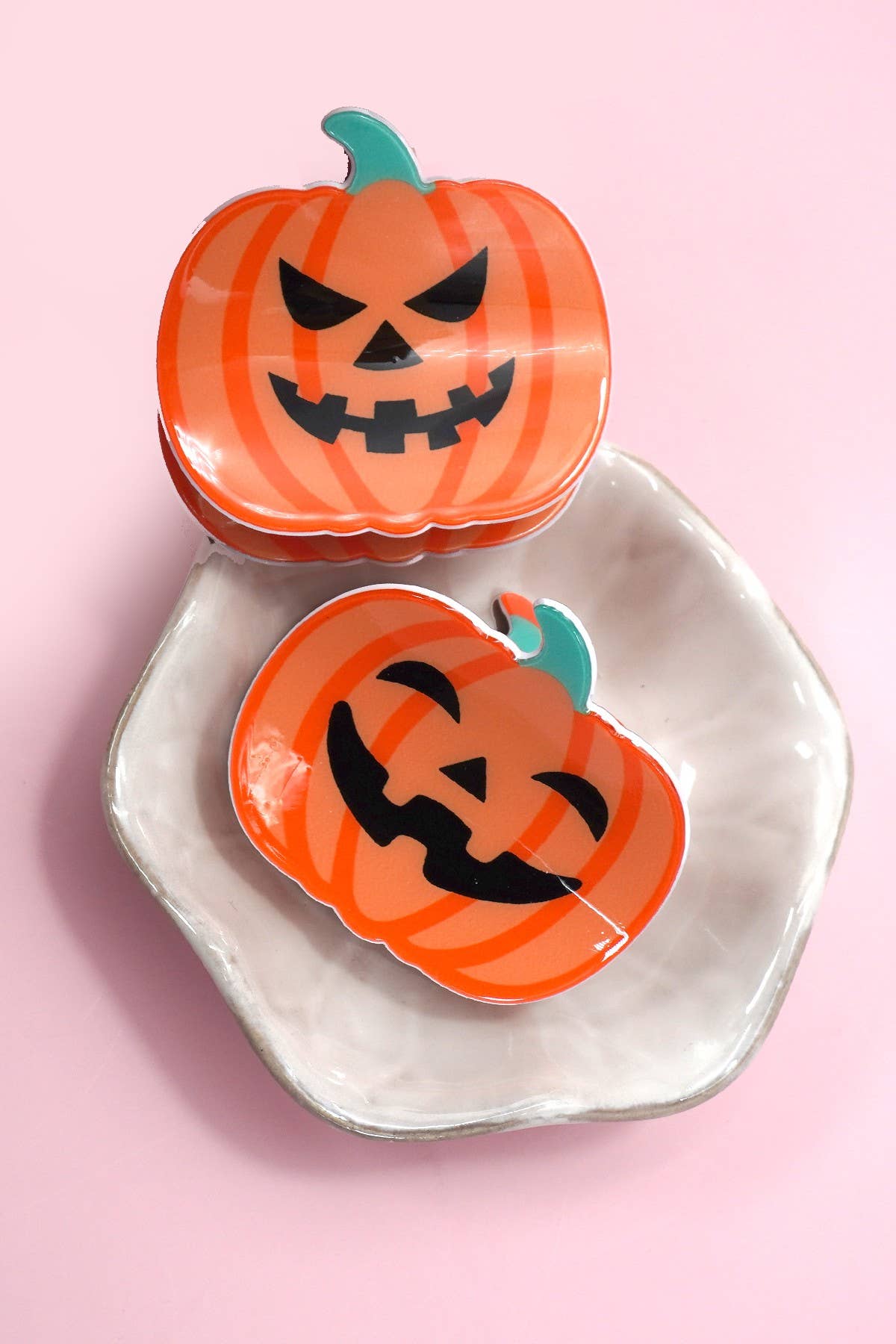 Halloween Pumpkin Hair Claw Clips