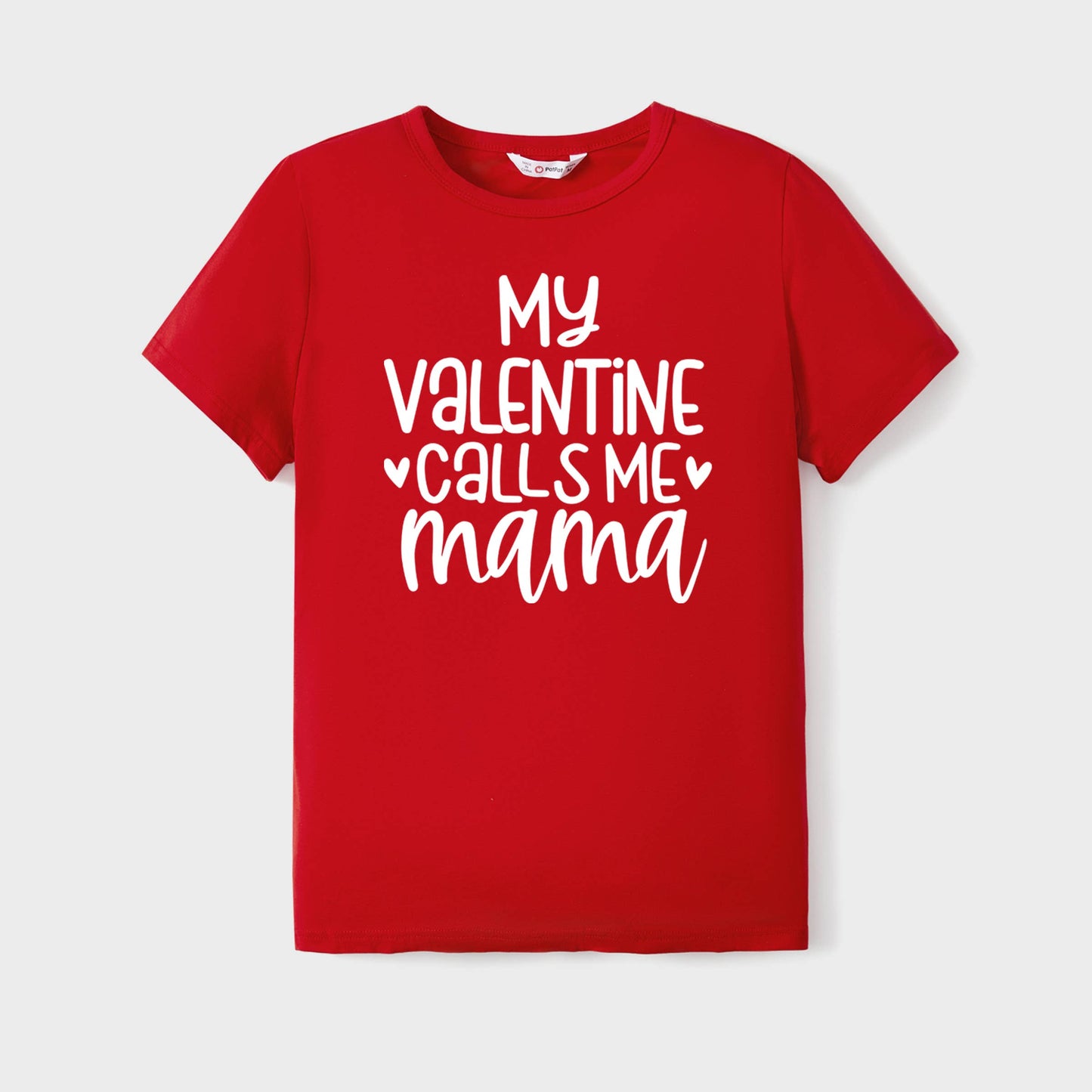 Valentine's Day Mommy and Me Cotton Letter Short-sleeve Top