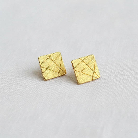 Geometric Vintage-Inspired Drop Earrings