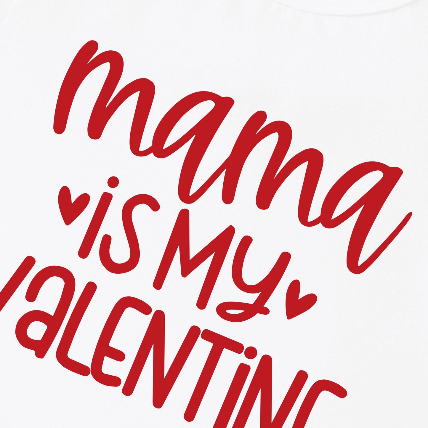 Valentine's Day Mommy and Me Cotton Letter Short-sleeve Top