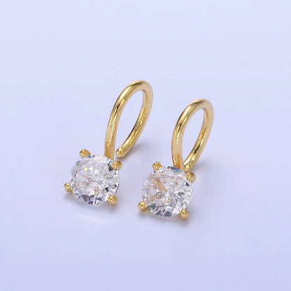14K Gold Filled Clear CZ Minimalist Ear Cuff Earrings