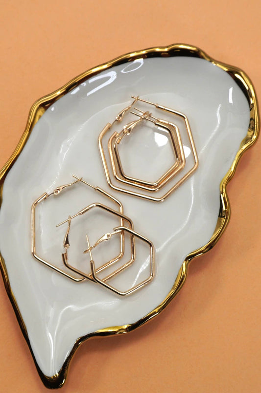 18K STAINLESS STEEL WATERPROOF TARNISH FREE HOOPS