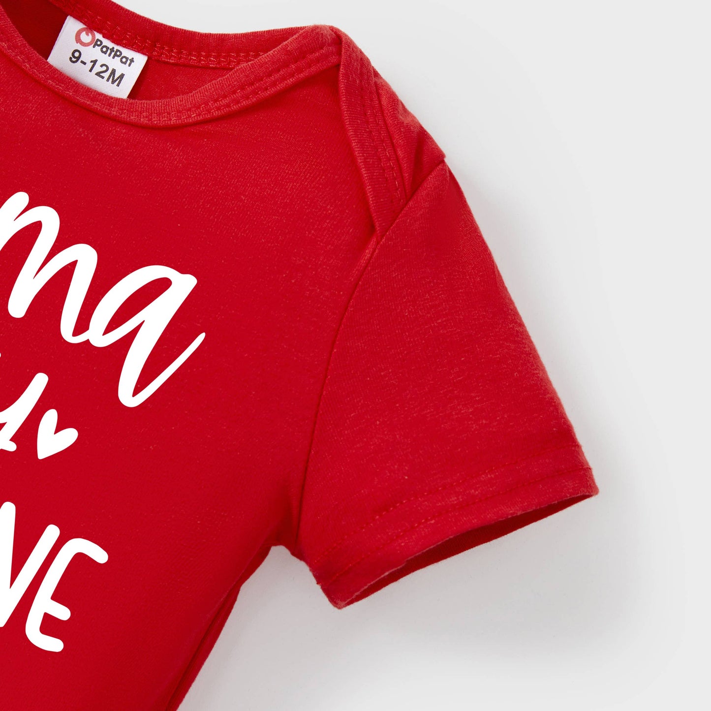 Valentine's Day Mommy and Me Cotton Letter Short-sleeve Top