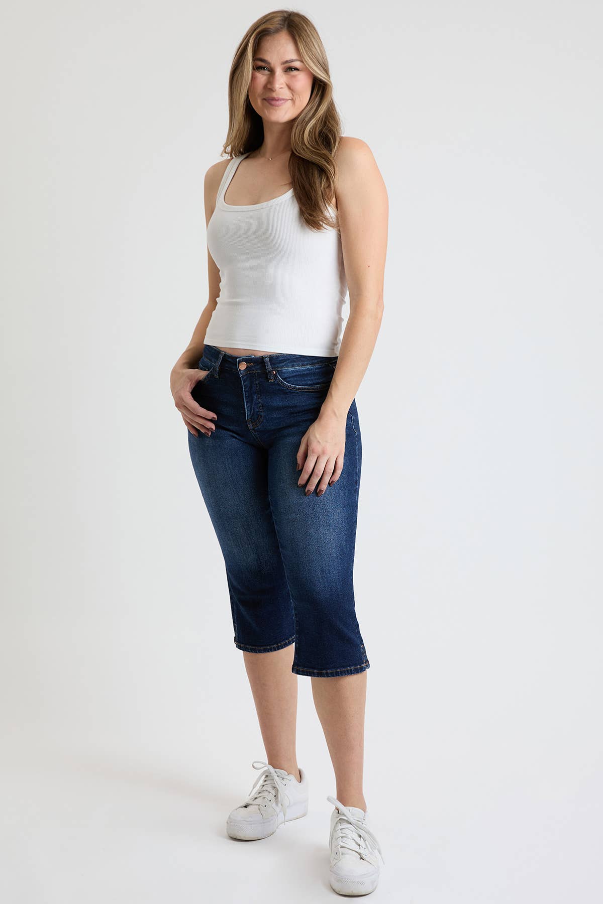 High Rise Premium Stretch Essential Capri