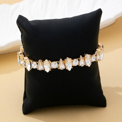Crystal Gold-Tone Stretch Statement Bracelet | 80B1786