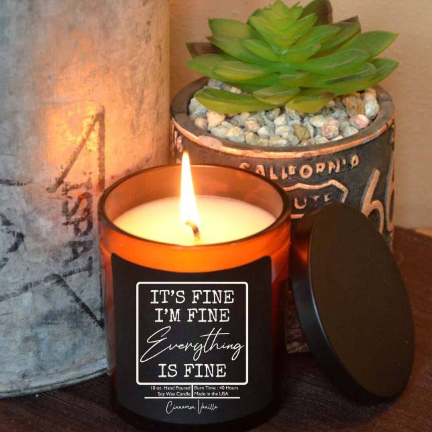 It's Fine I'm Fine Funny Gift Candle - Soy Wax Candles