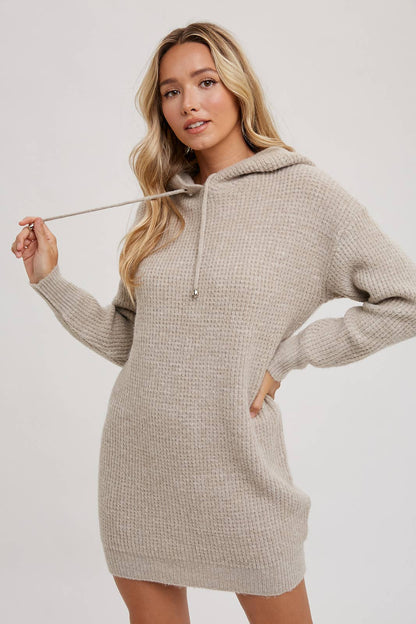 CHUNKY WAFFLE HOODIE TUNIC