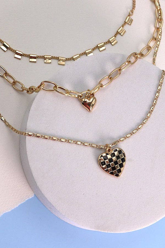Multi-Layered Heart Necklace