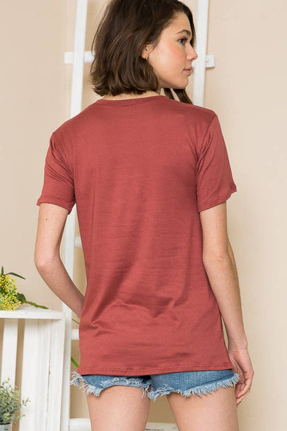 SUPER SOFT BASIC SOLID SHORT SLEEVE TOP