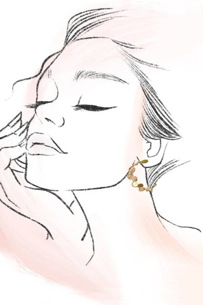 Square Hoop Diamond Dust Earrings
