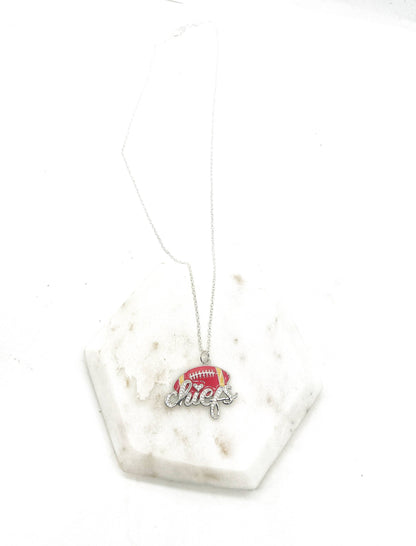 Chiefs Bling Statement Charm Necklace