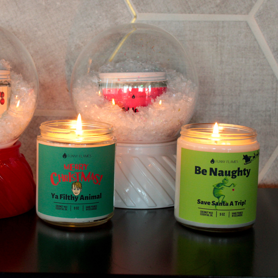 Be Naughty, Save Santa A Trip!- Funny Holiday Candle 9oz