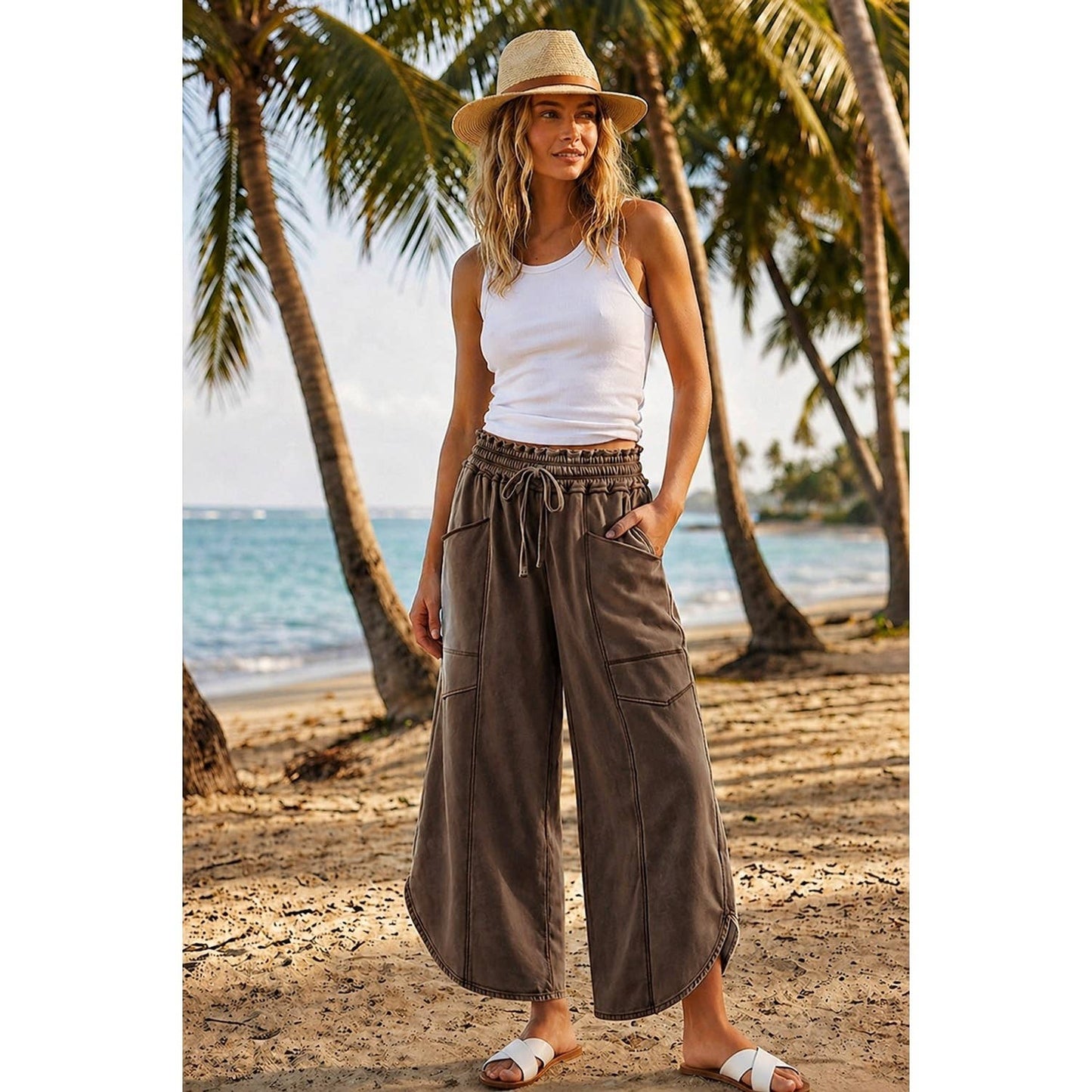 Tulip Mineral Wash Relaxed Pocket Pants