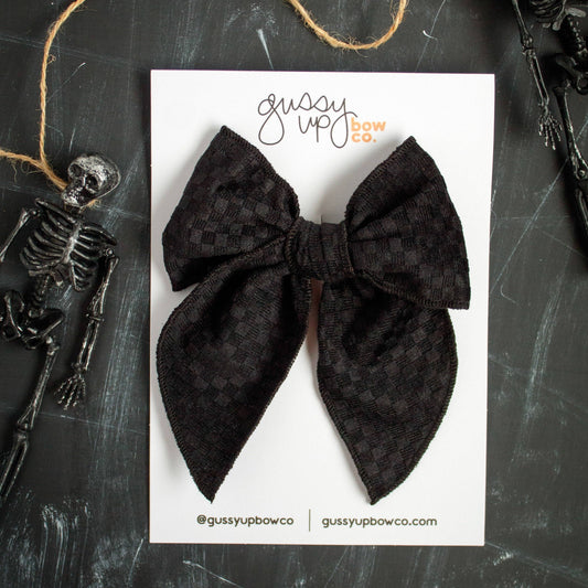 Black Velvet Whimsy Bow