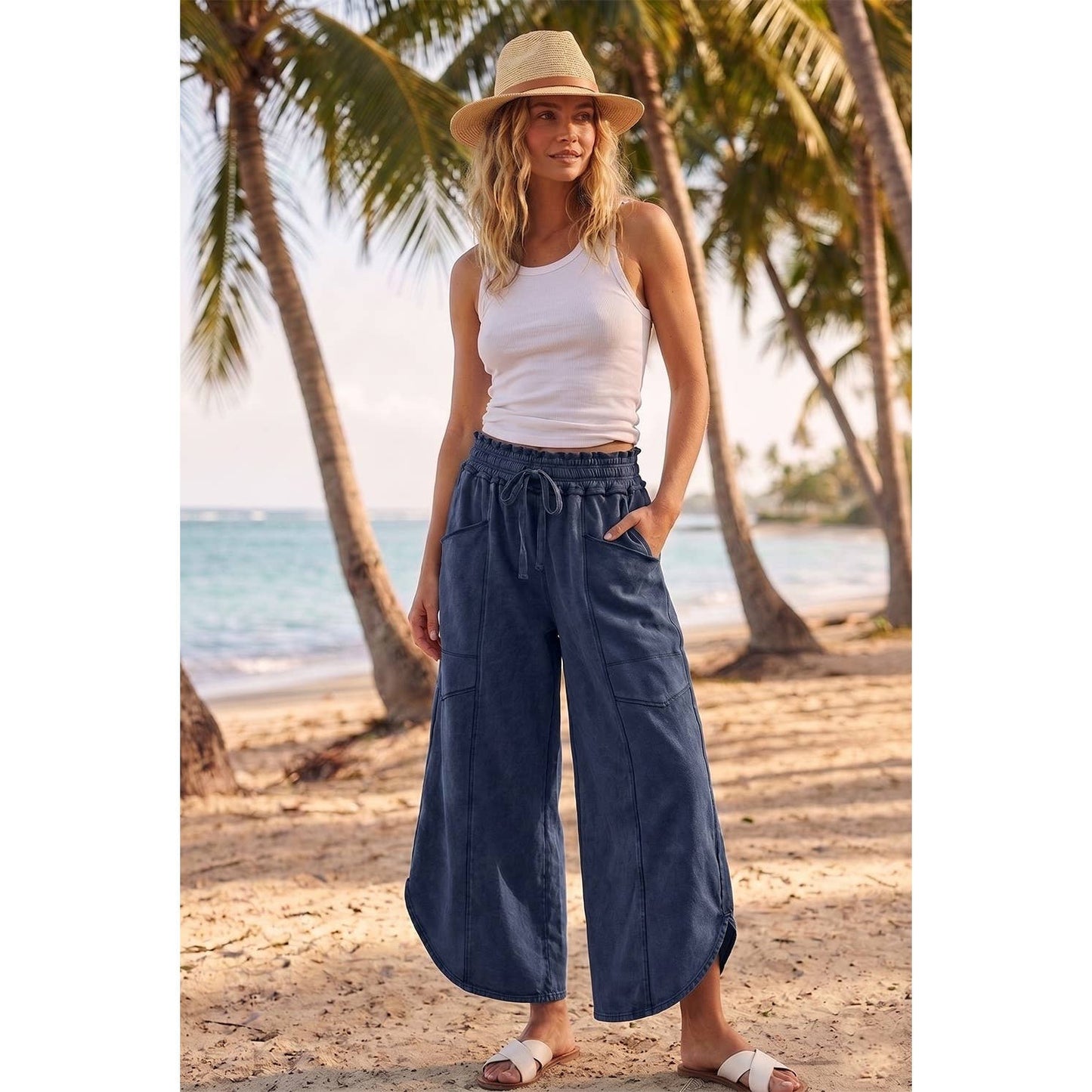 Tulip Mineral Wash Relaxed Pocket Pants