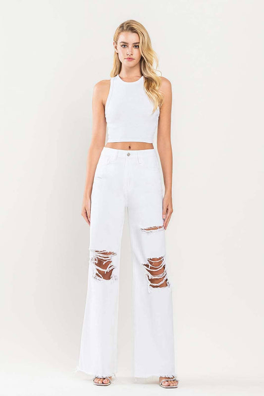 90'S VINTAGE SUPER HIGH RISE LOOSE JEANS