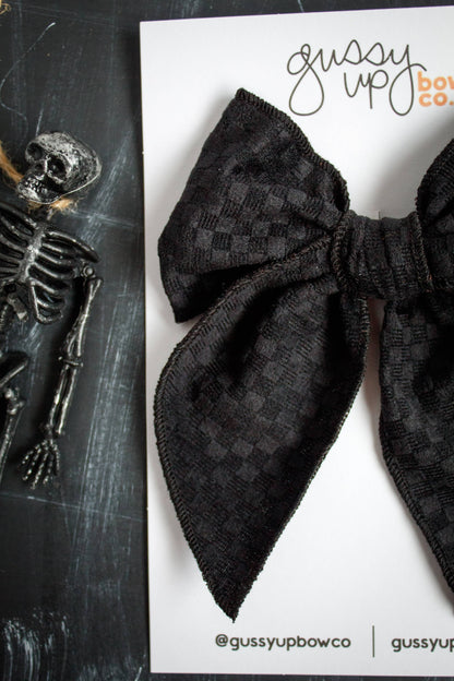 Black Velvet Whimsy Bow