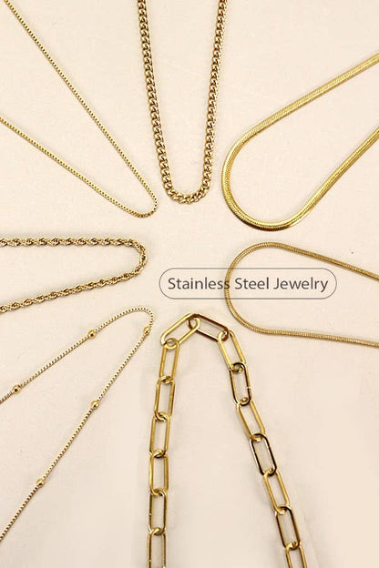 STAINLESS STEEL WATERPROOF TARNISH FREE NECKLACE