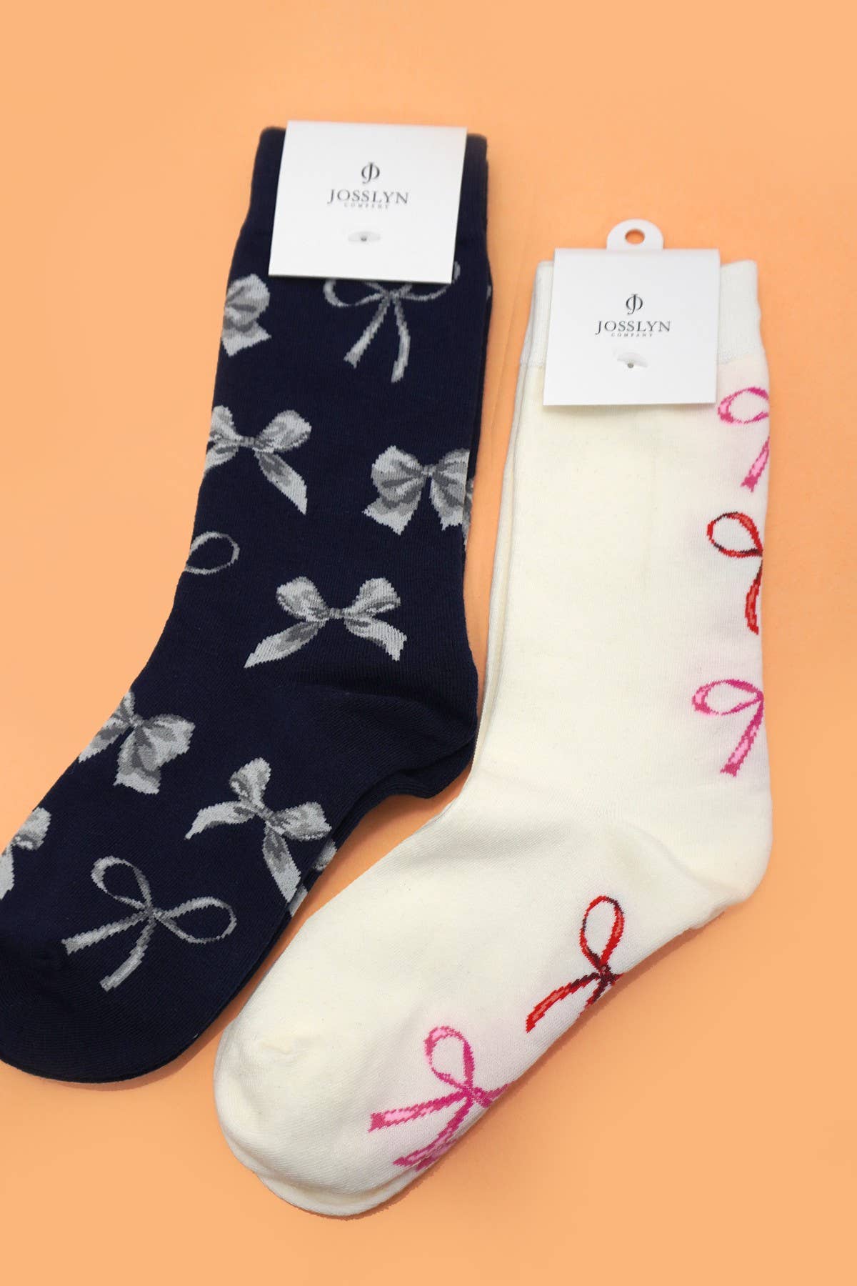 BOW  MID CALF LENGTH SOCKS
