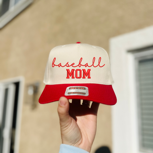Baseball Mom Embroidered Hat