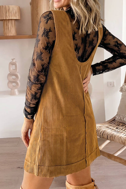 Corduroy Pocket Mini Dress