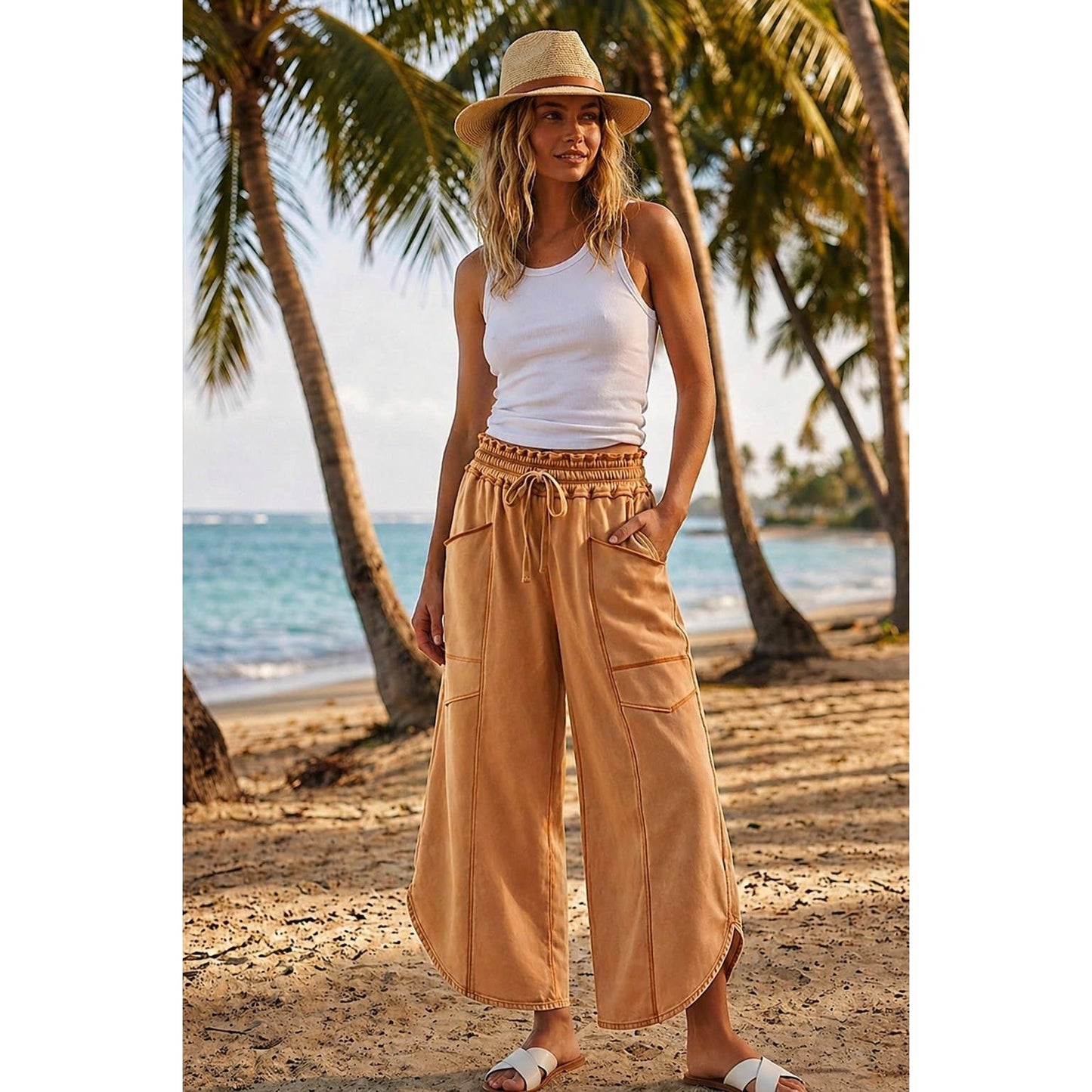 Tulip Mineral Wash Relaxed Pocket Pants